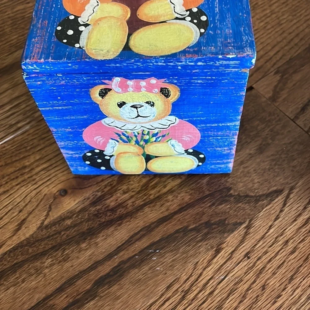 Set of blue bear bear nesting boxes (4 in total)